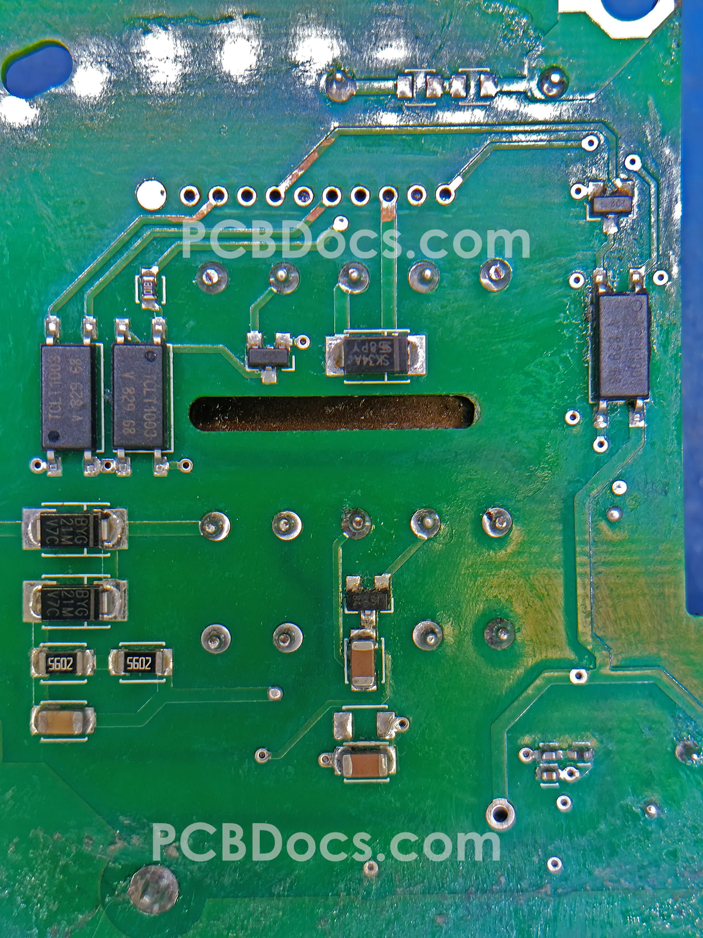 Eltek FlatPack2 3000W HE Auxiliary Fan Control Supply Bottom View.