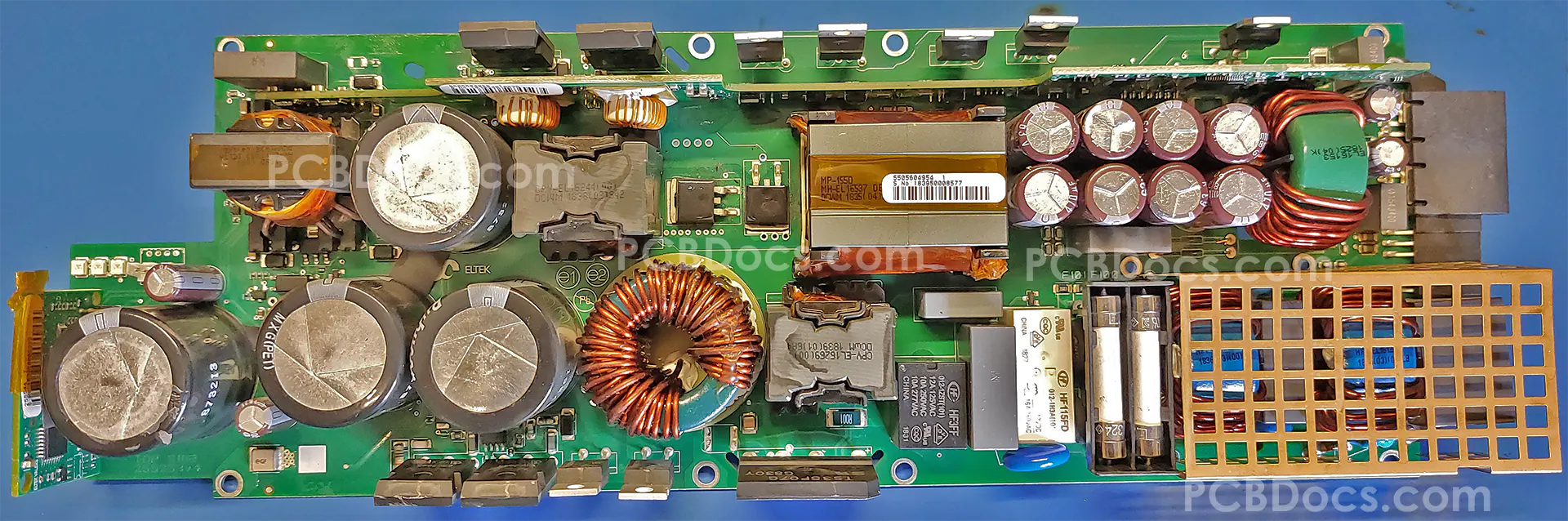 Eltek FlatPack2 3000W HE Main Board Components Top View.